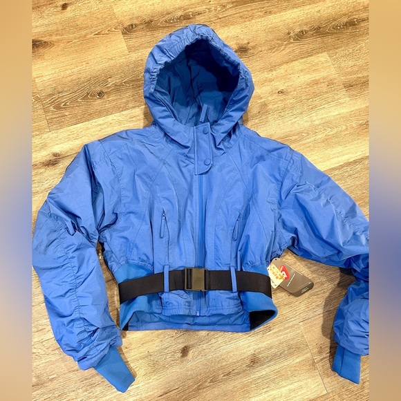 Free People Powder Vixen Jacket Women's Blue Hooded Jacket Small - Picture 6 of 16